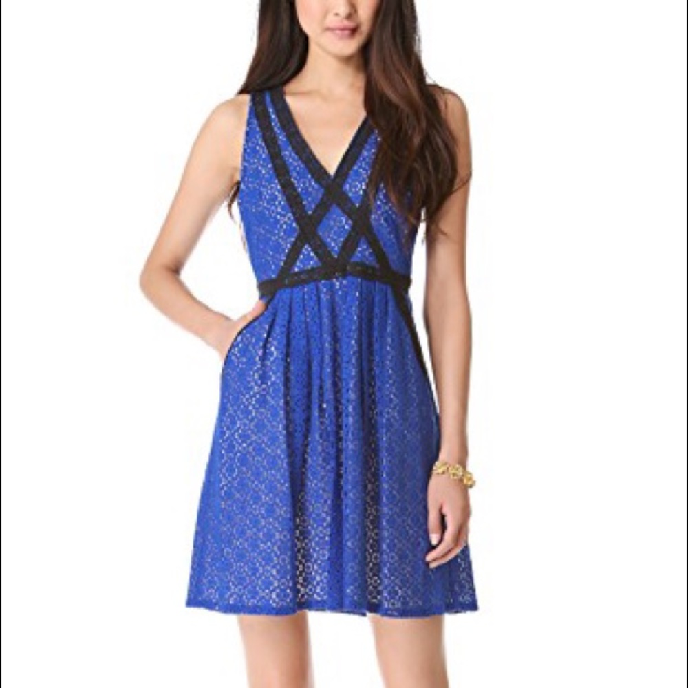 Marc Jacobs Collage blue lace dress
